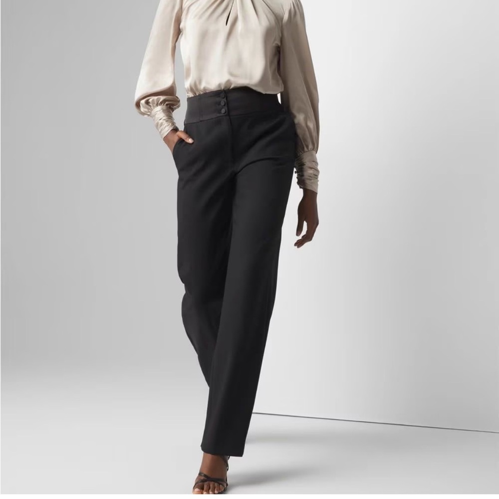 WHBM Extra High-Rise Tuxedo Luxe Stretch Trouser